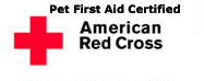 Pet First Aid Certified by the Red Cross
